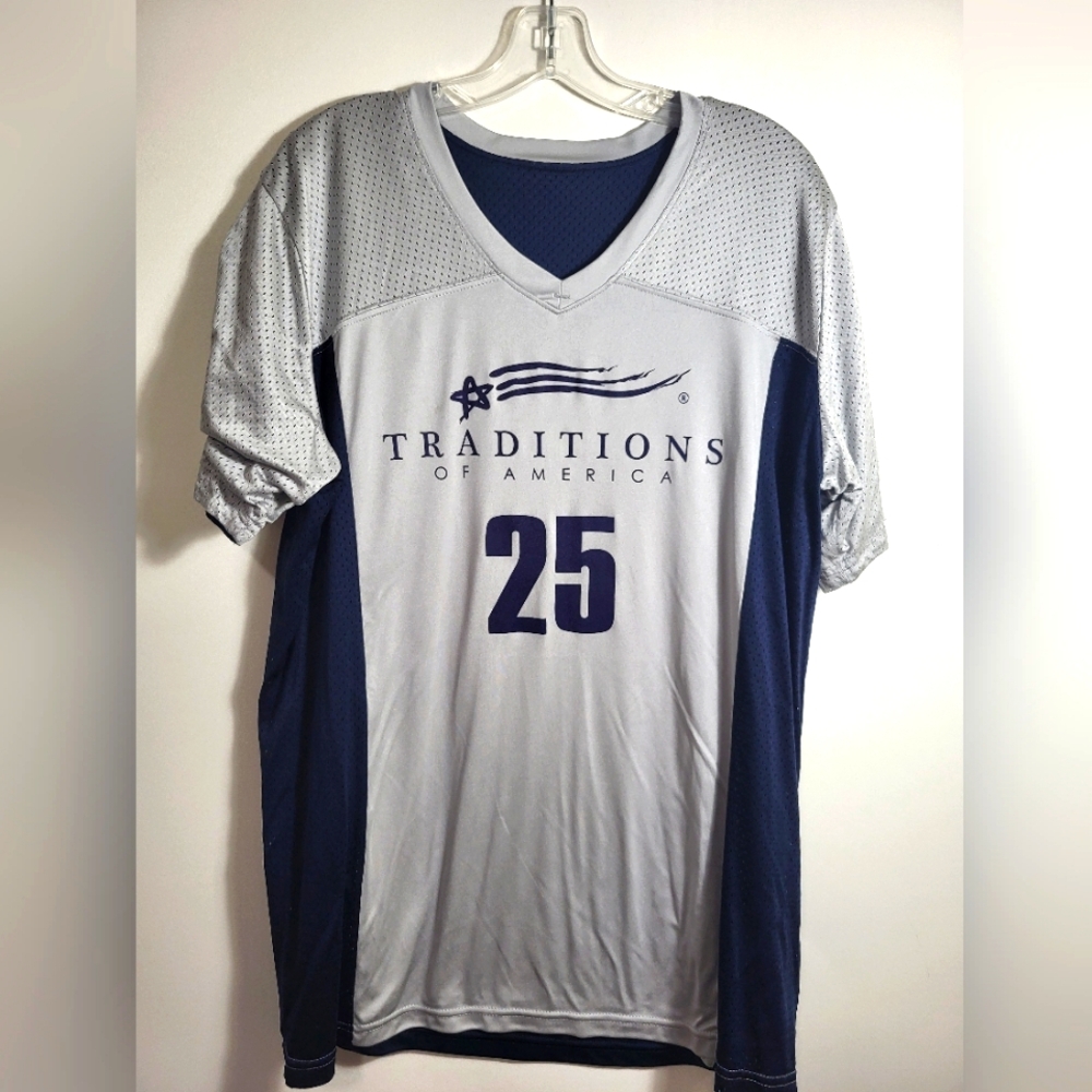 Augusta Sportswear light gray jersey   men's L  #2537
